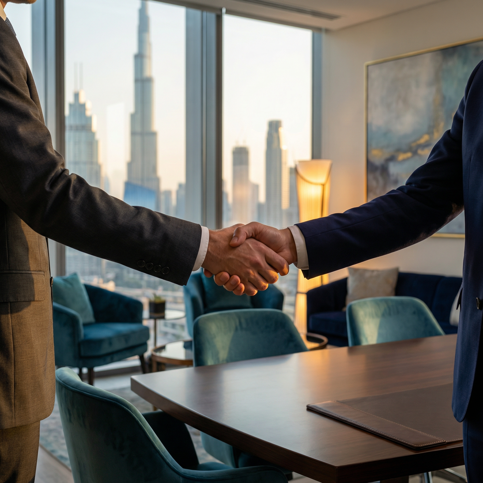 Business handshake representing commitment and trust